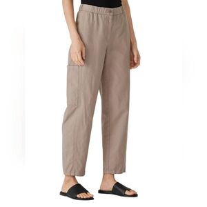 Eileen Fisher Cotton Hemp Stretch Lantern Pant Cargo relaxed breathable comfy